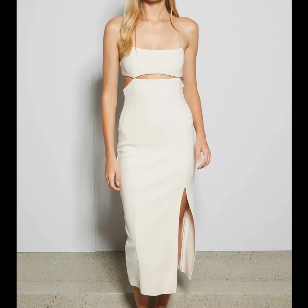 Bec & Bridge brand new with tags Ulla Mouth Midi Dress in vanilla bean sz 8 AU